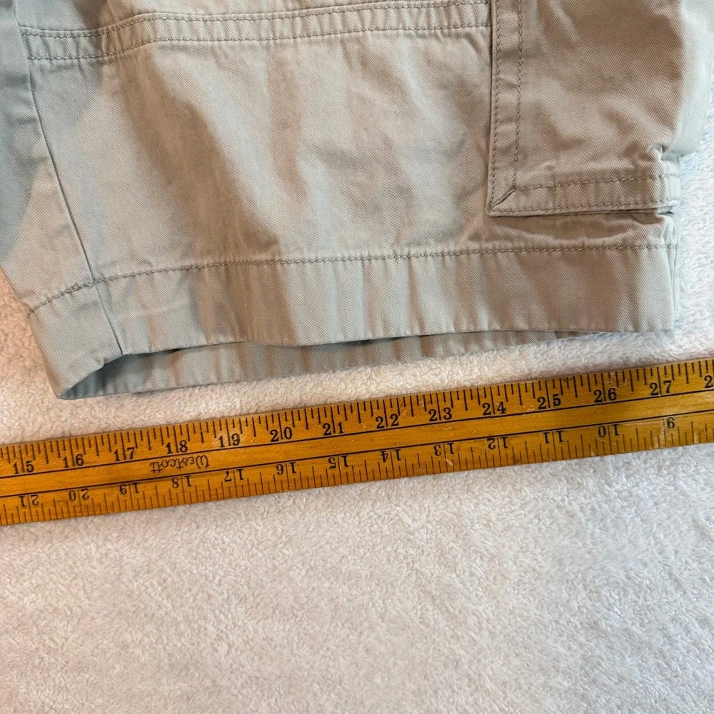 Tommy Hilfiger Mens Tan Khaki Cotton Twill Cargo Shorts Size 36 Utility Casual